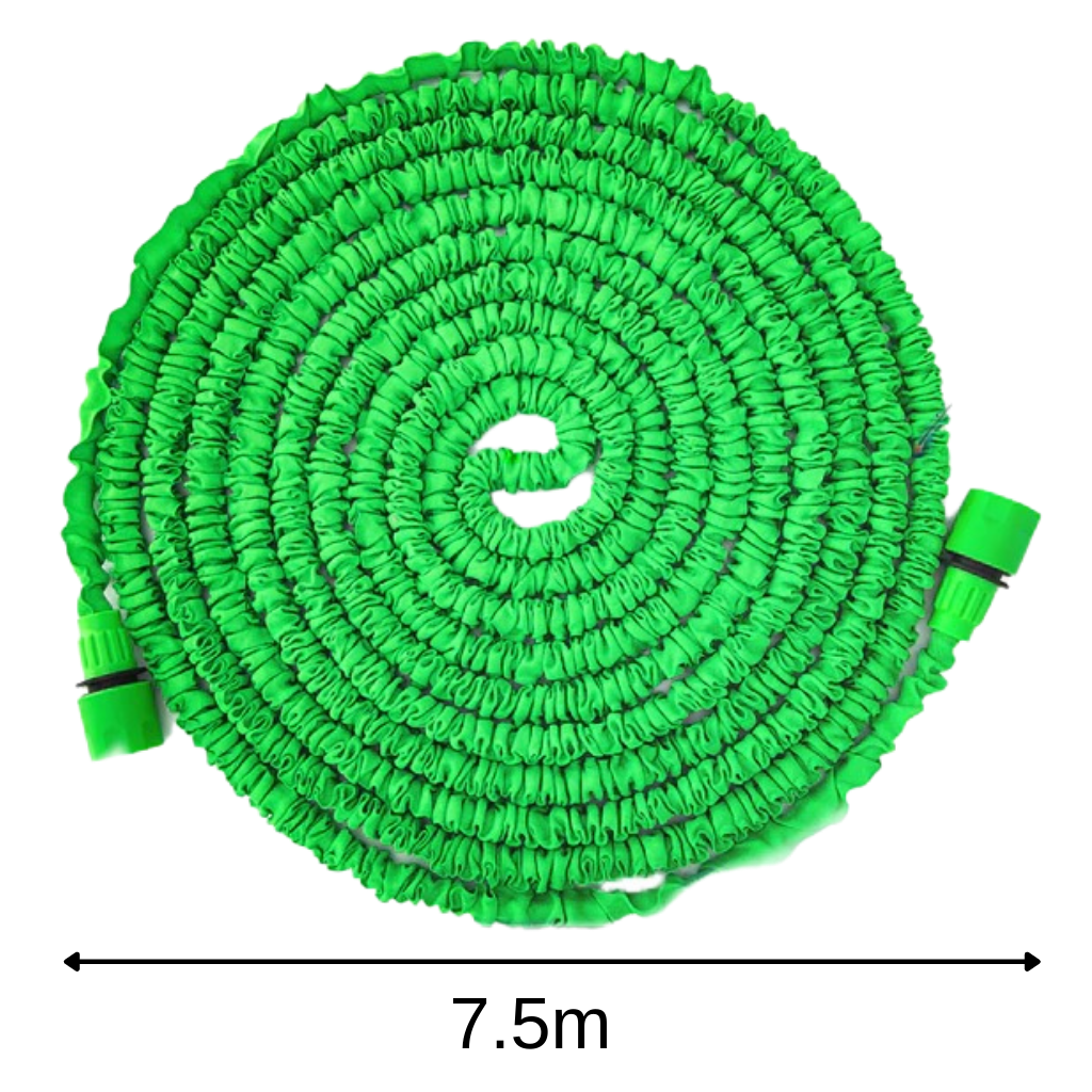 Erweiterbarer Gartenschlauch mit Sprühkopf