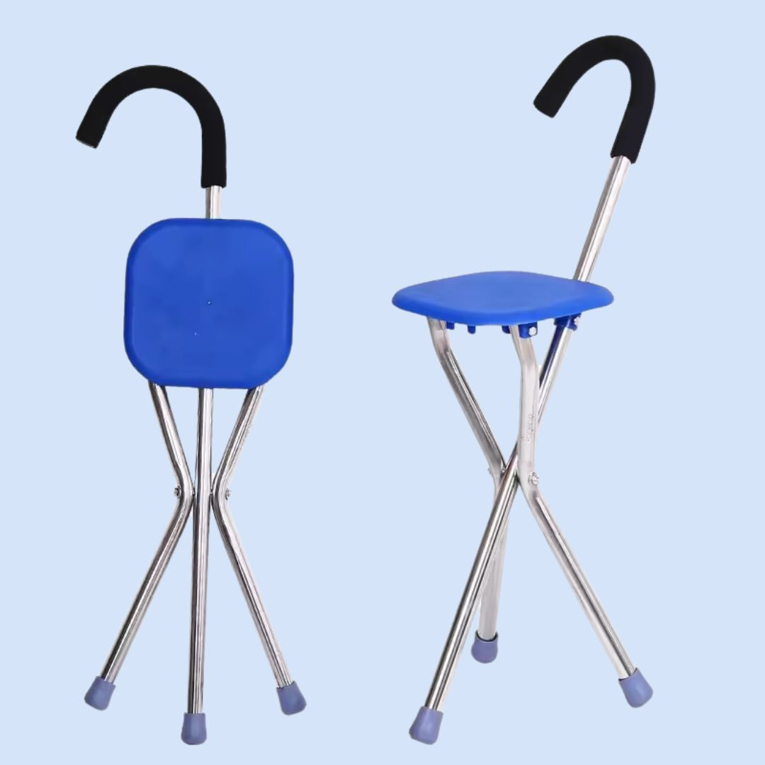 CrutchSeat | Zusammenklappbarer Hocker für Krücken – optimaler Komfort – ergonomisches Design – leicht und tragbar
