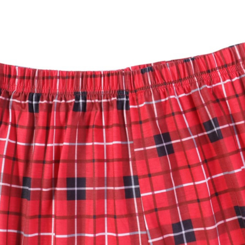 Tartan Karo Hemd Passende Familien Weihnachts-Pyjamas - Hund Pyjamas inklusive