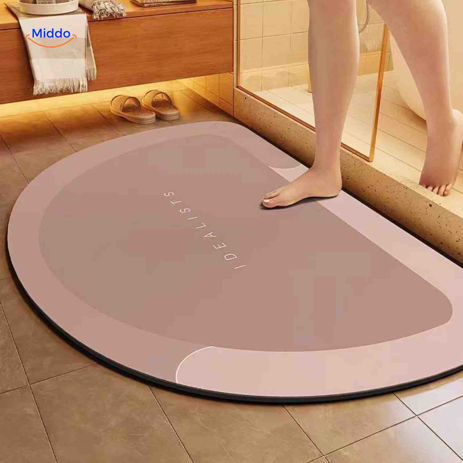 AquaSafe Badmatte | Schnelltrocknend, rutschfest und wasserabsorbierend