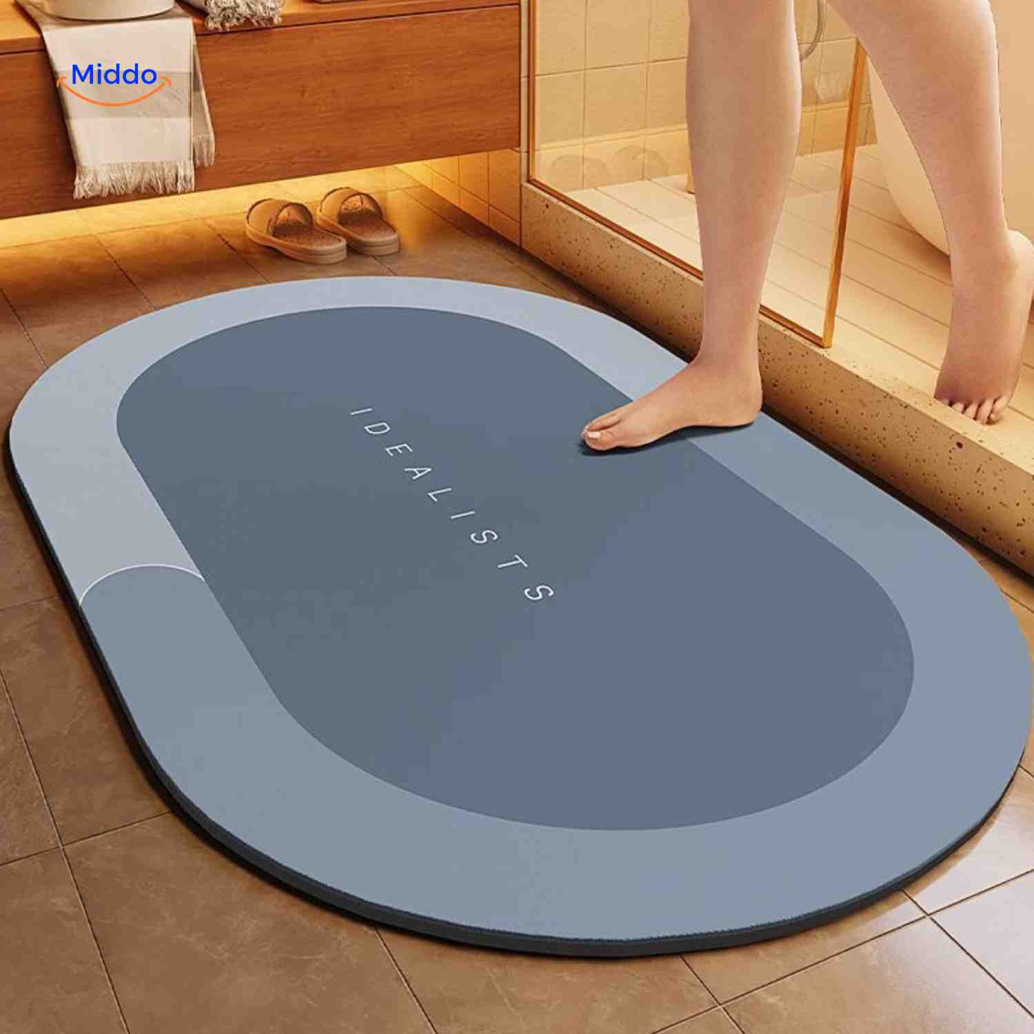 AquaSafe Badmatte | Schnelltrocknend, rutschfest und wasserabsorbierend