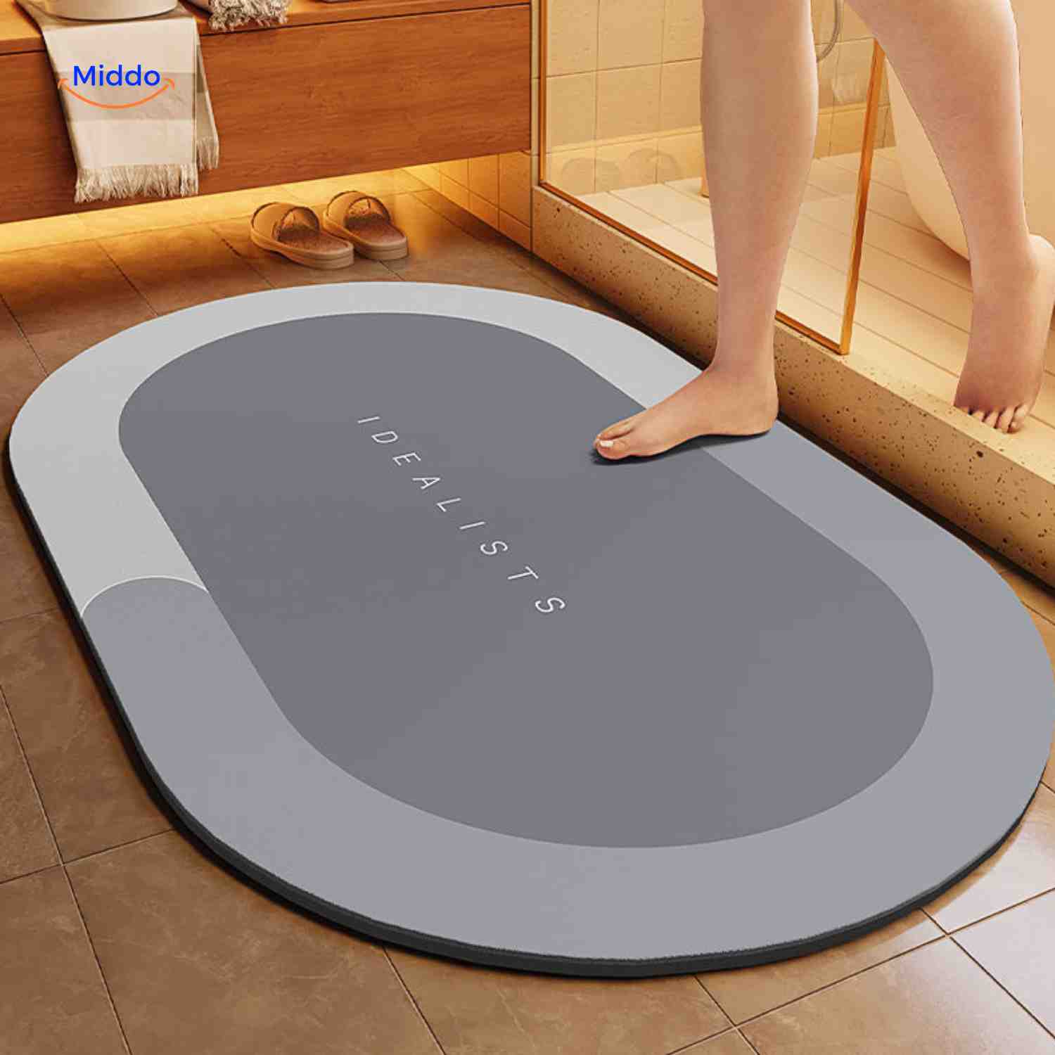 AquaSafe Badmatte | Schnelltrocknend, rutschfest und wasserabsorbierend