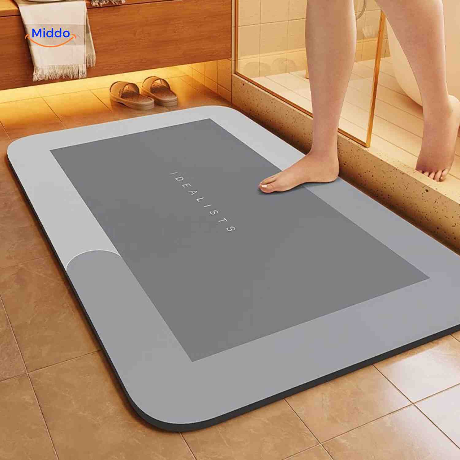 AquaSafe Badmatte | Schnelltrocknend, rutschfest und wasserabsorbierend