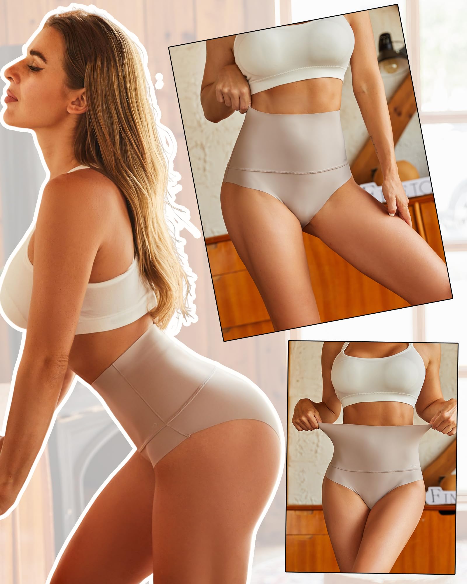 LuxeSilhouette 5er-Pack Hohe Taille Slips | Perfekte Bauchkontrolle für eine schlankere Figur