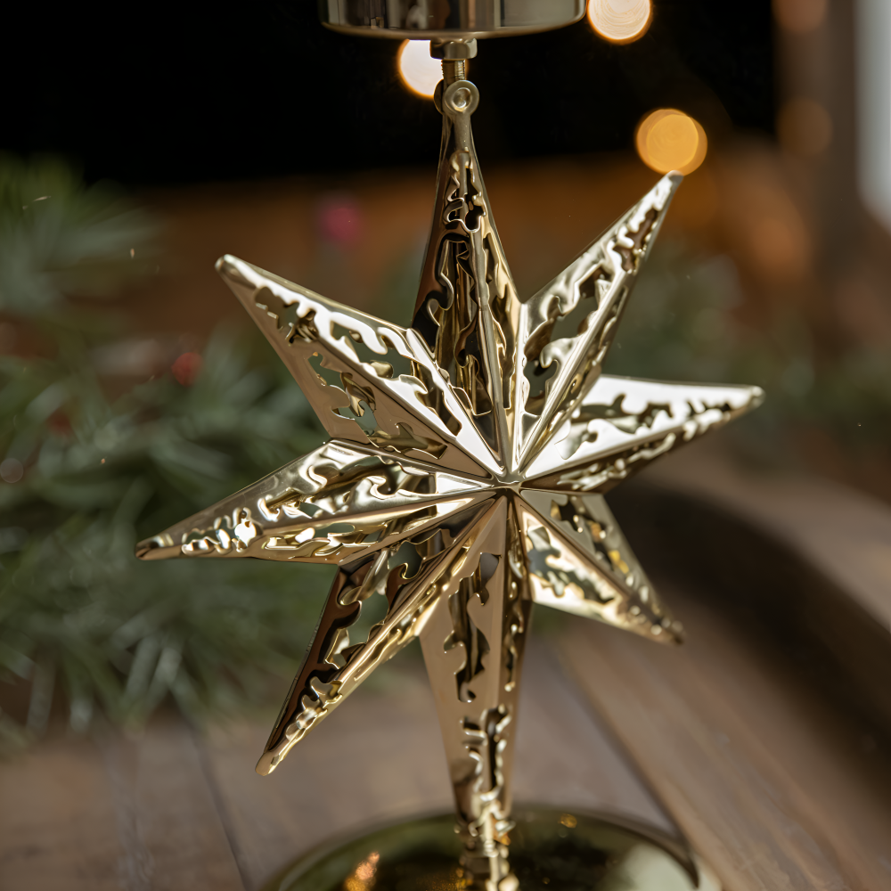 Vintage Goldene Weihnachtskerzenhalter – Stimmungsvolle Dekorative Tischdekoration