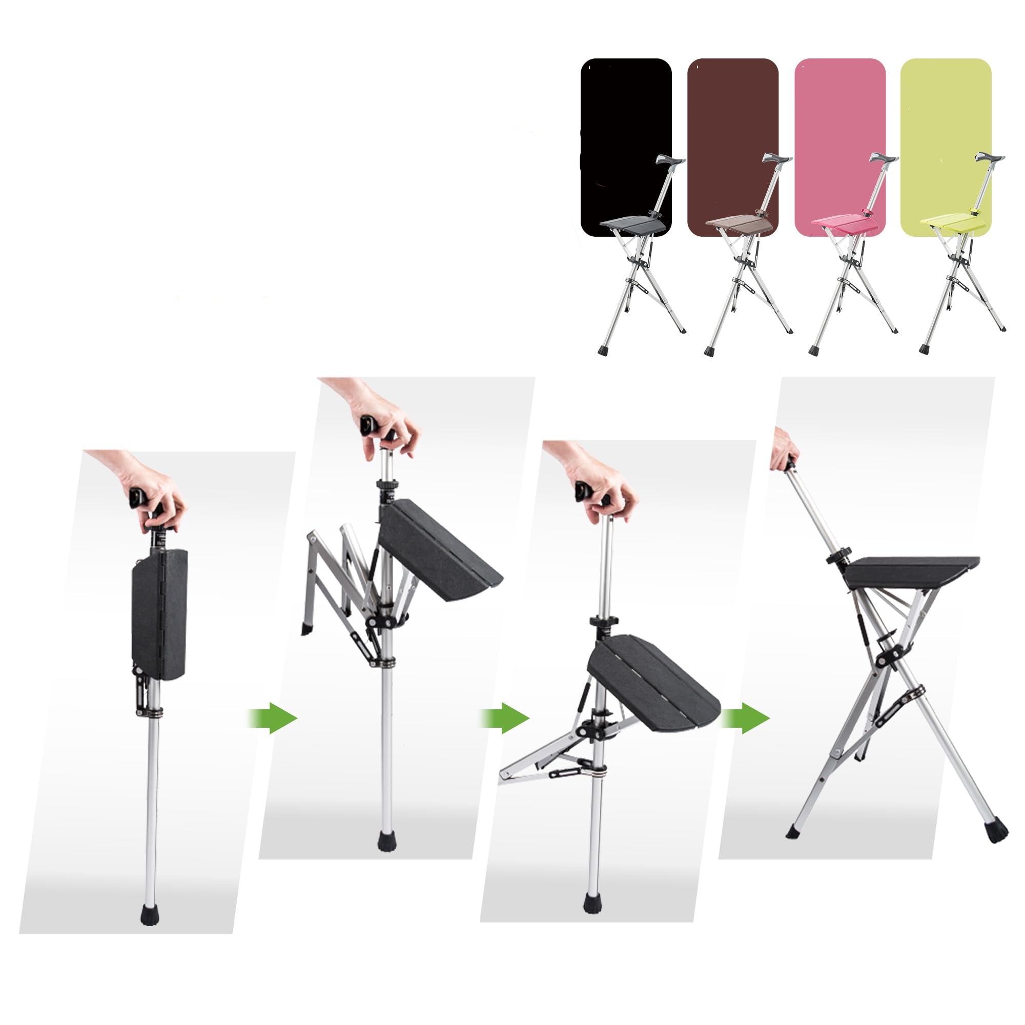 CrutchSeat | Zusammenklappbarer Hocker für Krücken – optimaler Komfort – ergonomisches Design – leicht und tragbar