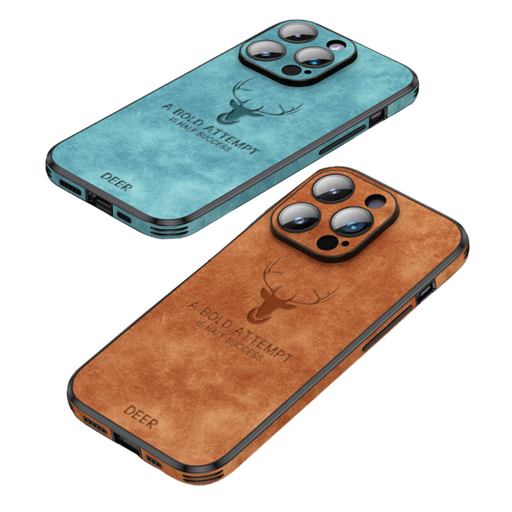 Deer - Luxuriöse Leder-iPhone-Hülle mit stilvollem Design und stoßfester Schutz