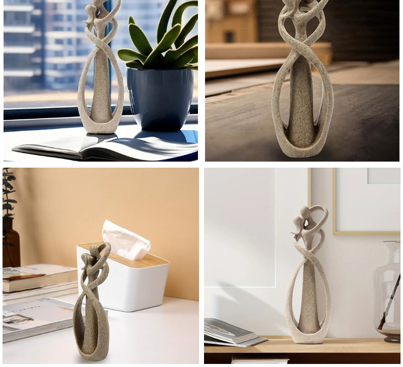 Ewige Umarmung | Abstrakte Skulptur | Zeitlose Liebe | Einzigartiges Geschenk