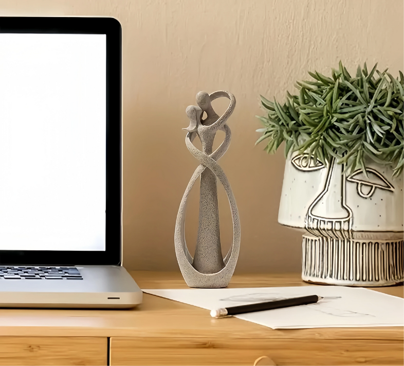 Ewige Umarmung | Abstrakte Skulptur | Zeitlose Liebe | Einzigartiges Geschenk