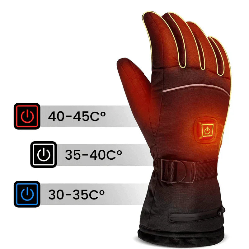 ThermoGrip Heizbare Handschuhe – Wasserdichte Unisex-Handschuhe mit 3 Heizstufen und Touchscreen-Funktion