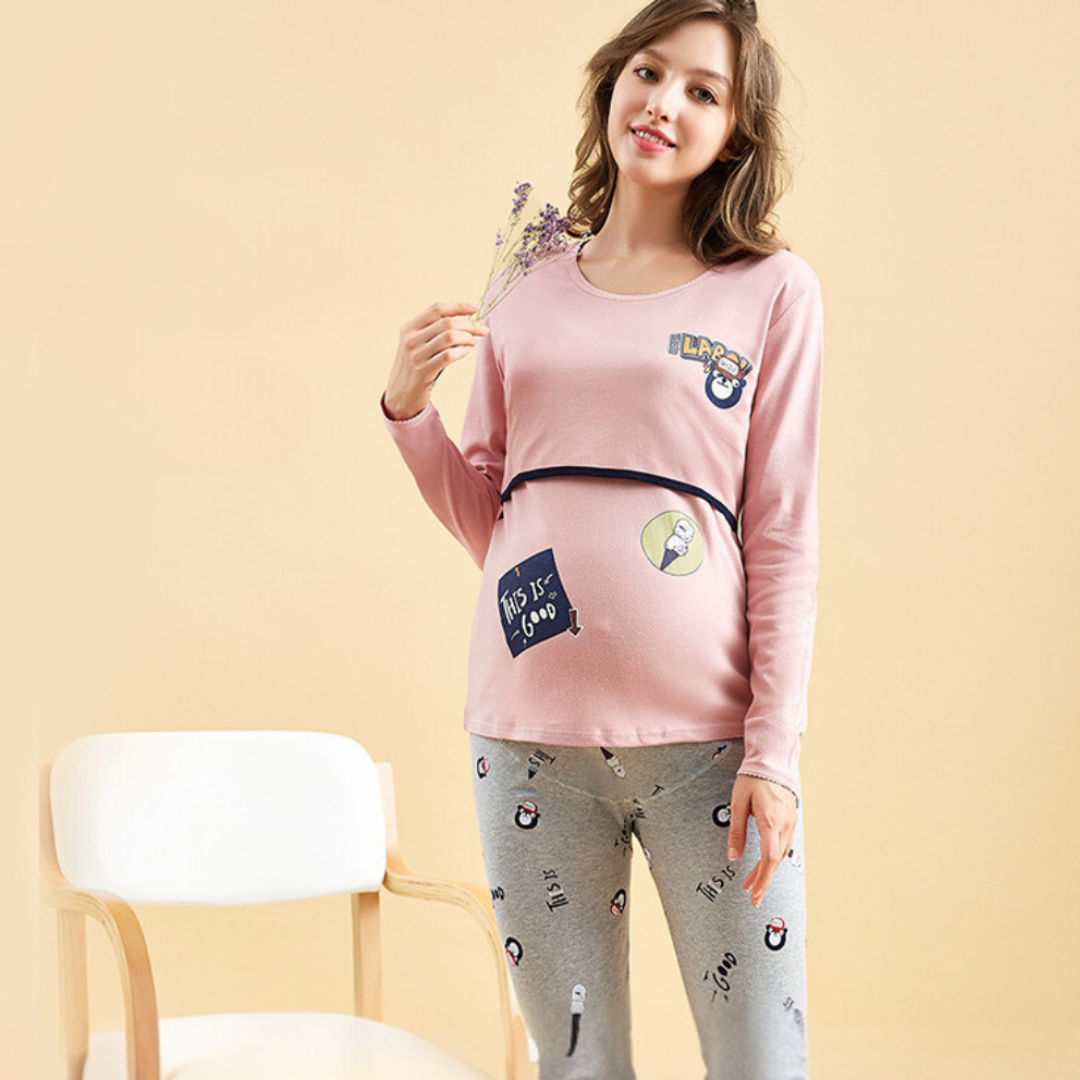 Schwangerschafts-Pyjama Komfortabel für Frauen