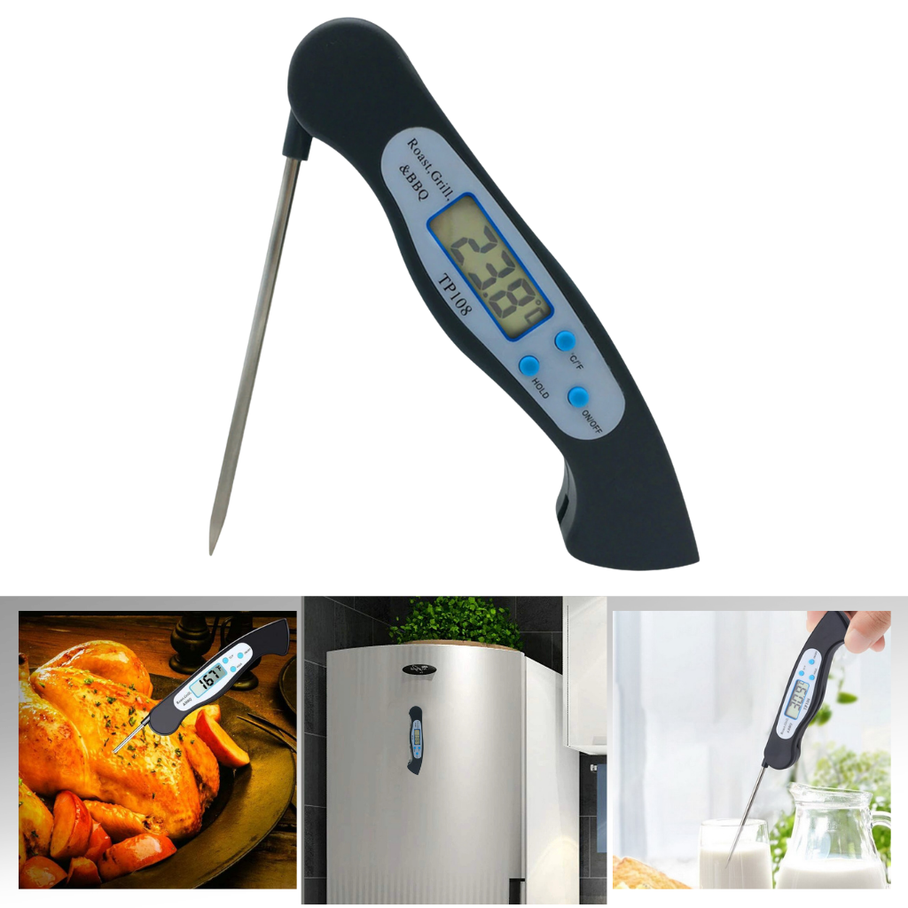 Faltbares digitales Sofort-Lesethermometer für Lebensmittel