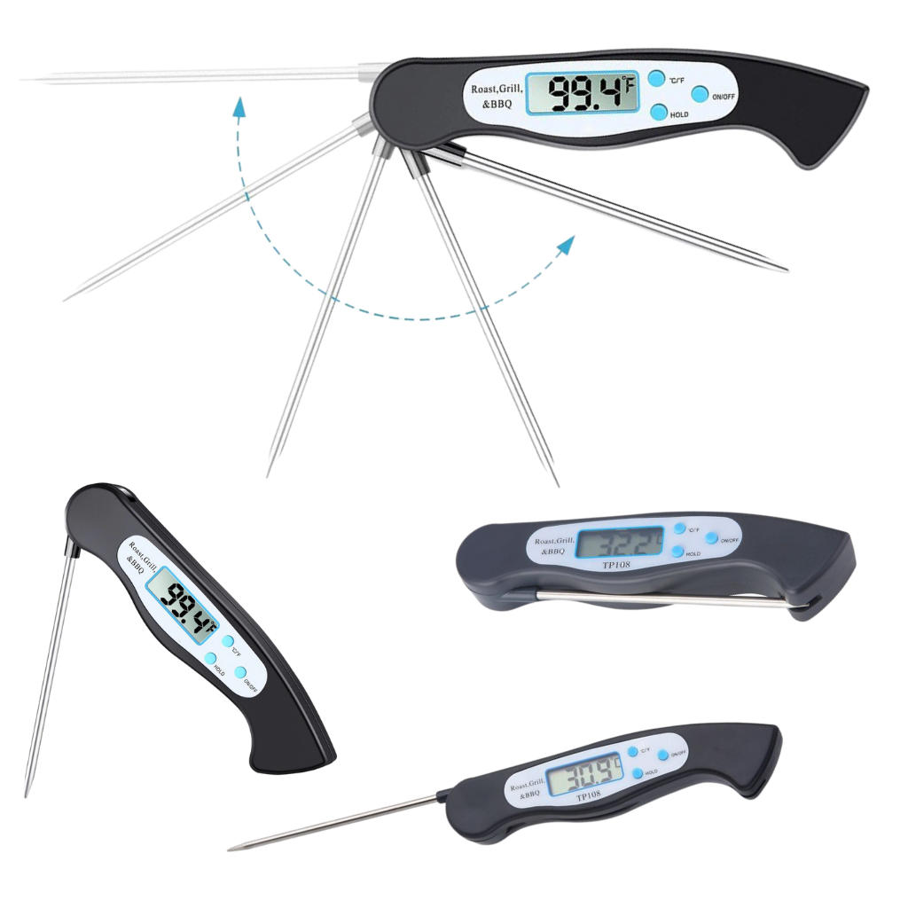 Faltbares digitales Sofort-Lesethermometer für Lebensmittel