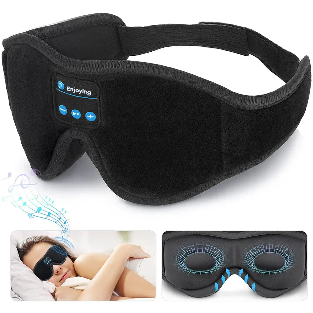 LuxeSlumber Bluetooth Schlafmaske | Genießen Sie HD-Sound für ununterbrochene Ruhe