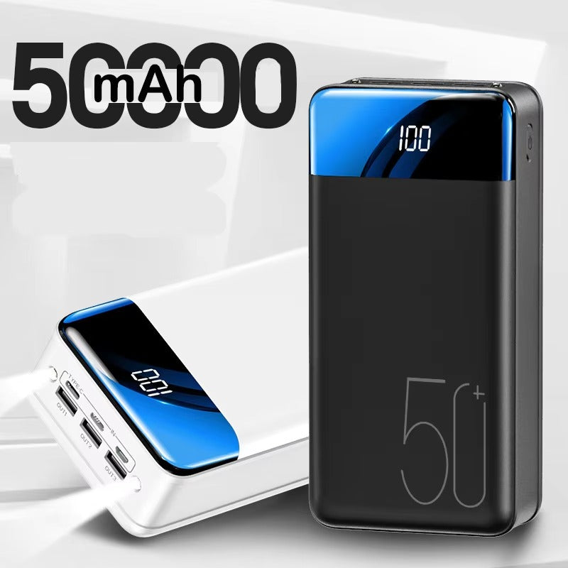 50.000mAh Ultra-Hohe Kapazität Power Bank – Super Schnelles Laden für Telefone, Tablets & Laptops