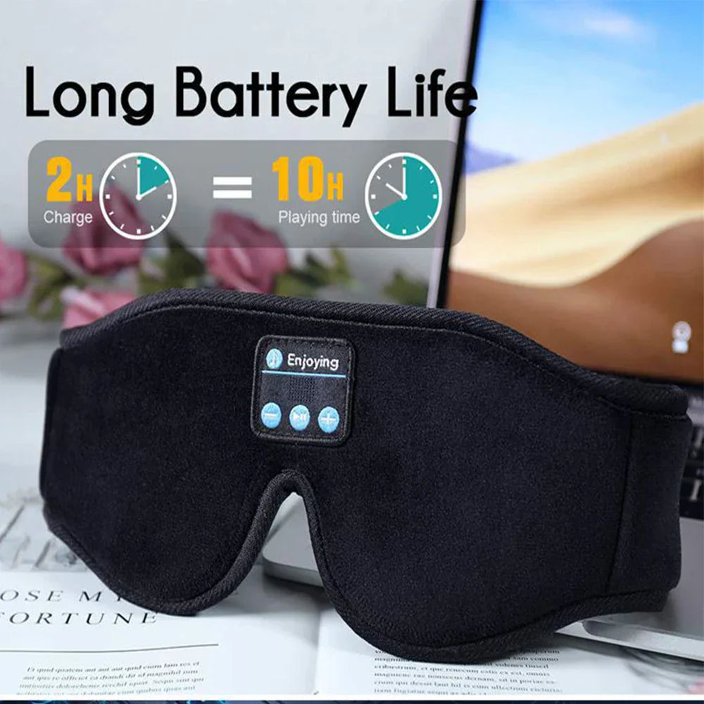 LuxeSlumber Bluetooth Schlafmaske | Genießen Sie HD-Sound für ununterbrochene Ruhe