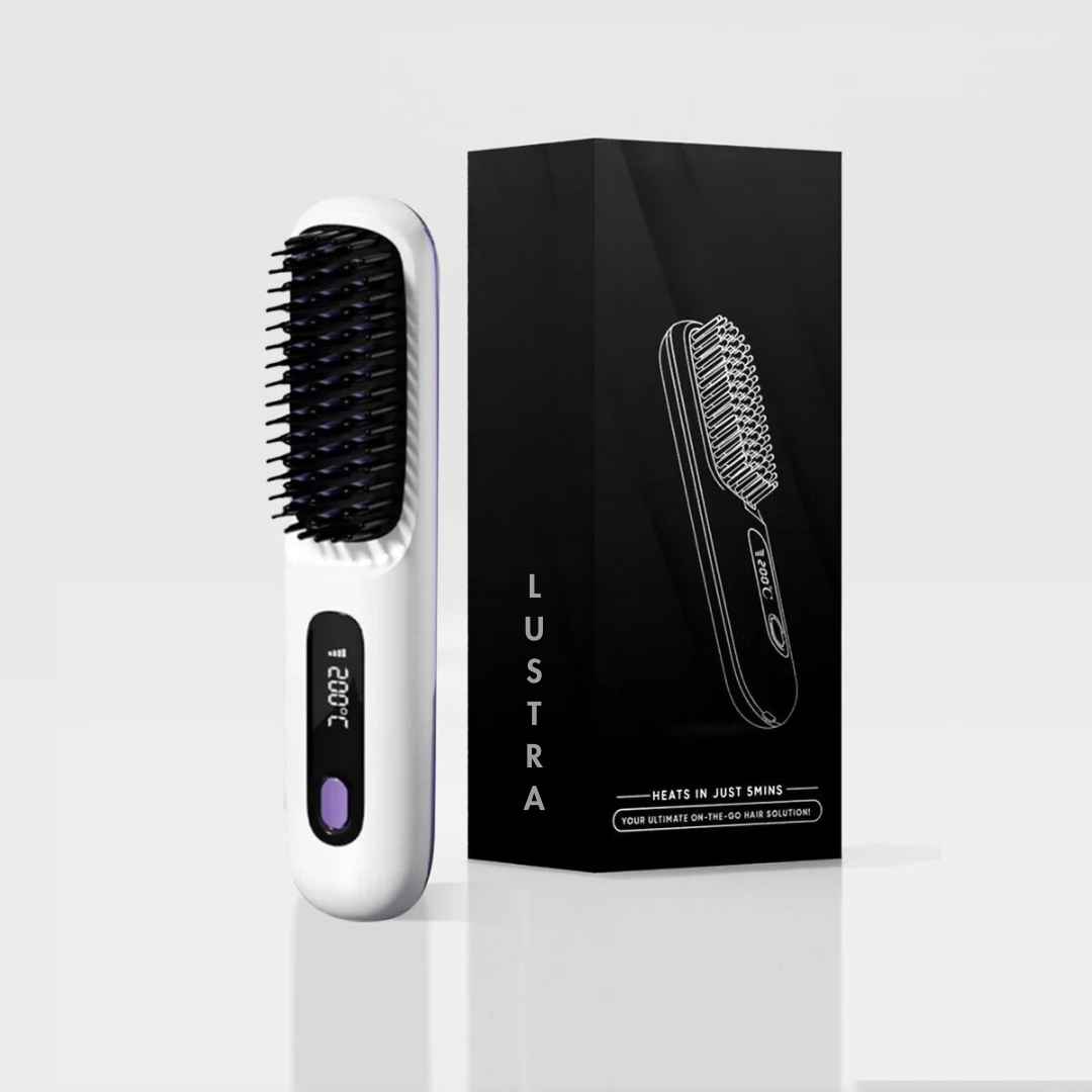 StyleEase Elektrischer LCD-Haarstyler-Kamm | Glatt, Stil und Glanz unterwegs