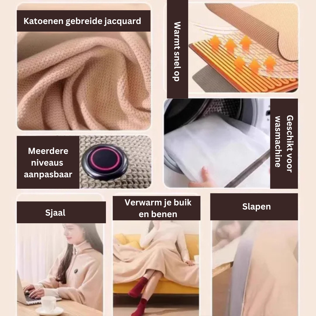 CozyHeat Tragbare Heizdecke | Sofortige Wärme überall