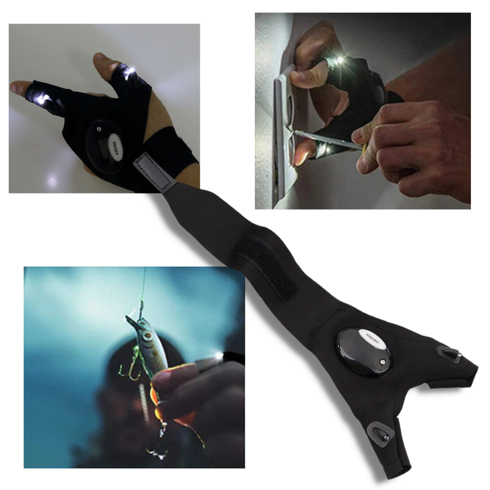 Paar LED-Handschuhe mit wasserdichten Lichtern