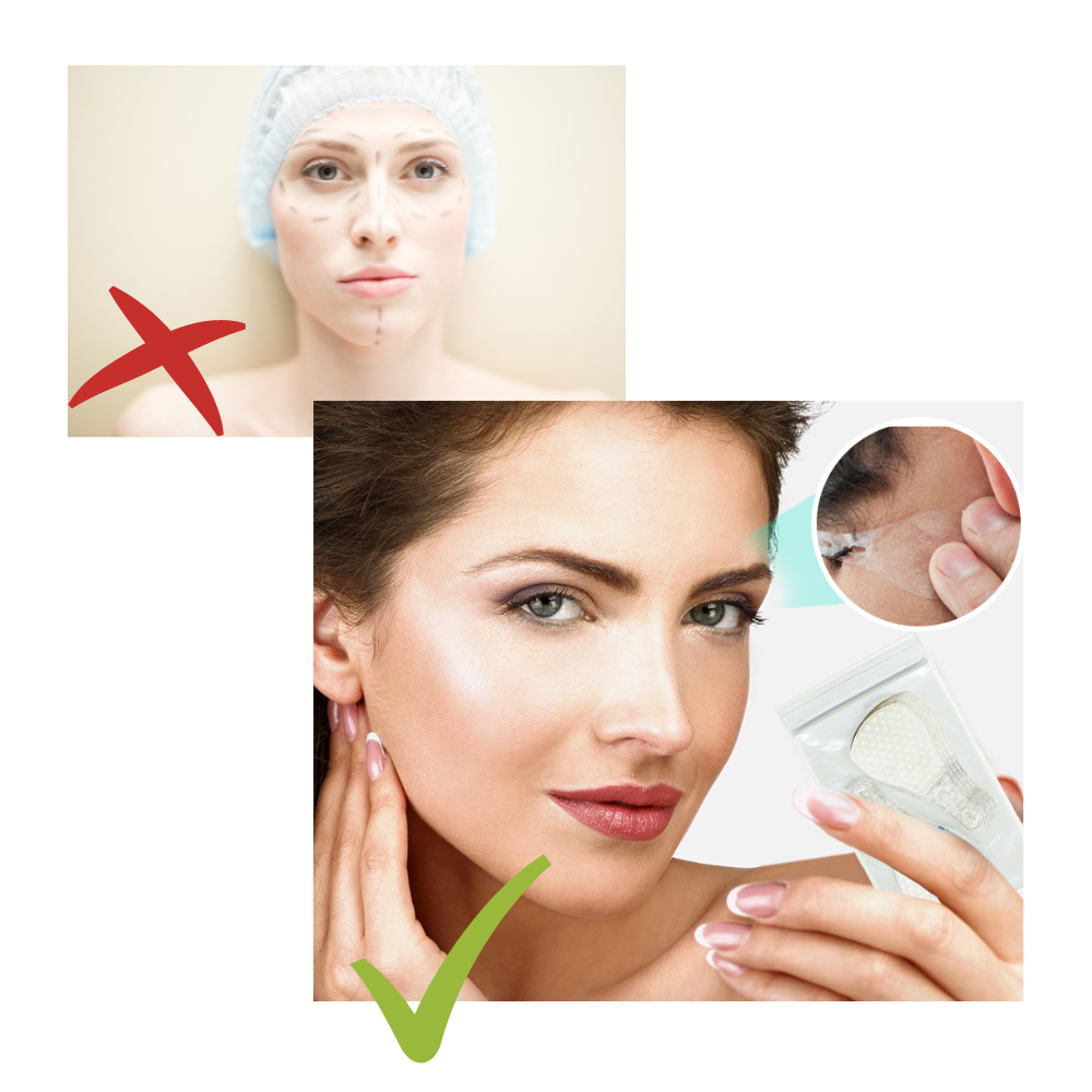 Unsichtbare Facelifting-Sticker