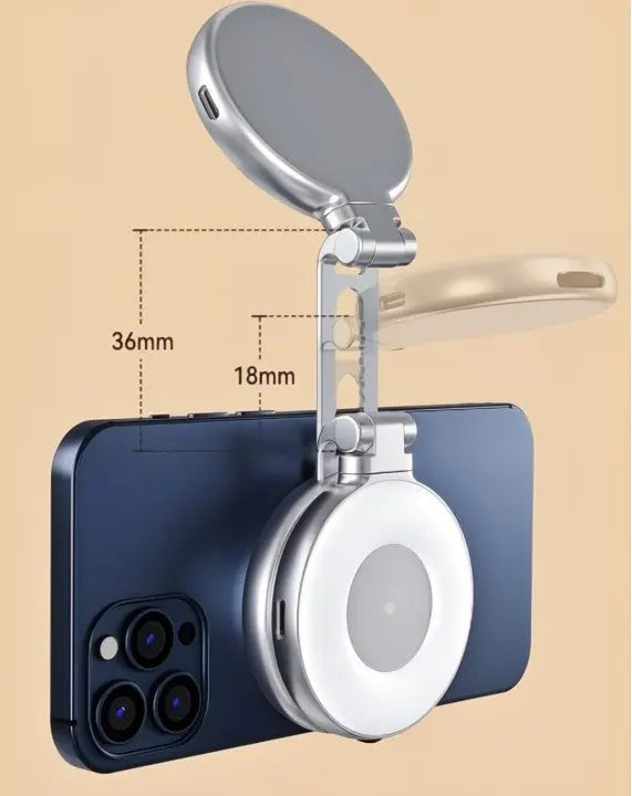LumiClip Tragbare Selfie-Ringlicht mit Clip – Magnetisch und Wiederaufladbar