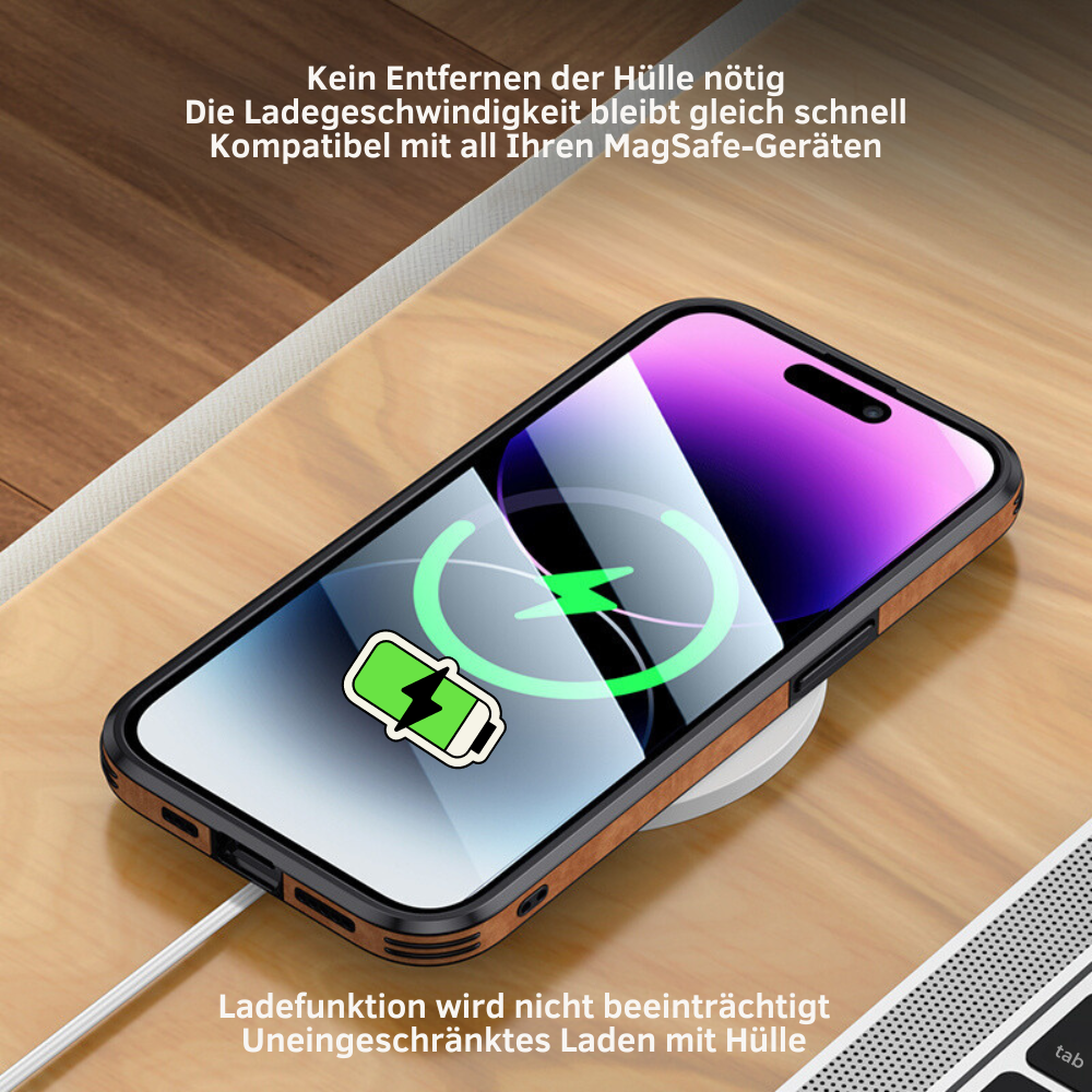 Deer - Luxuriöse Leder-iPhone-Hülle mit stilvollem Design und stoßfester Schutz
