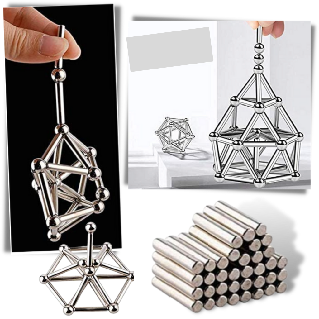 Magnetische Konstruktionsstäbe und -kugeln