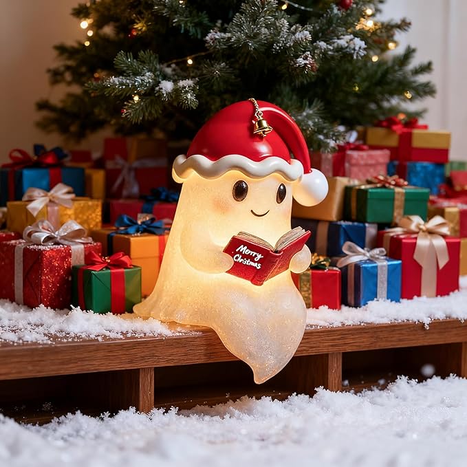 GhostGlow | Weihnachtsgeist Warmlicht Dekoration für Festliche Dekoration