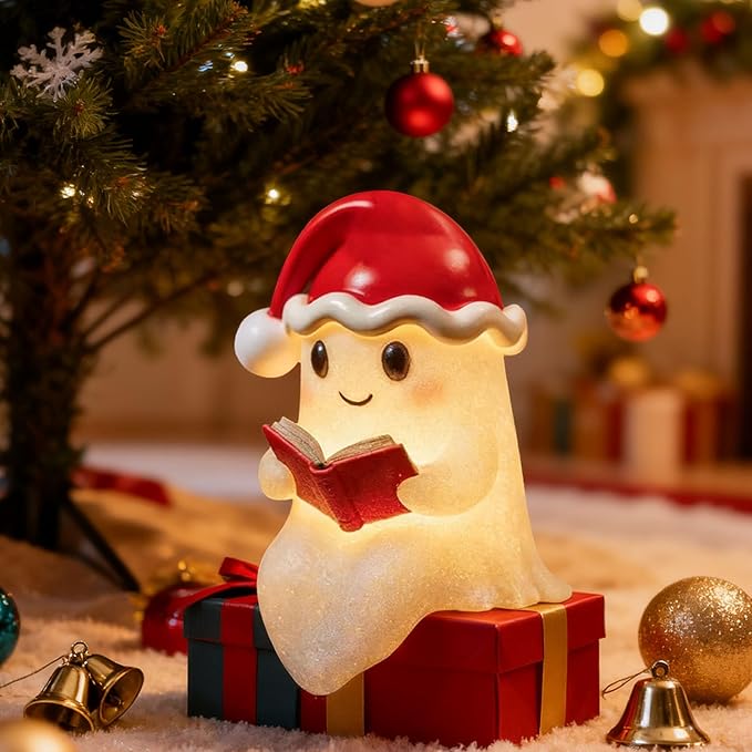 GhostGlow | Weihnachtsgeist Warmlicht Dekoration für Festliche Dekoration