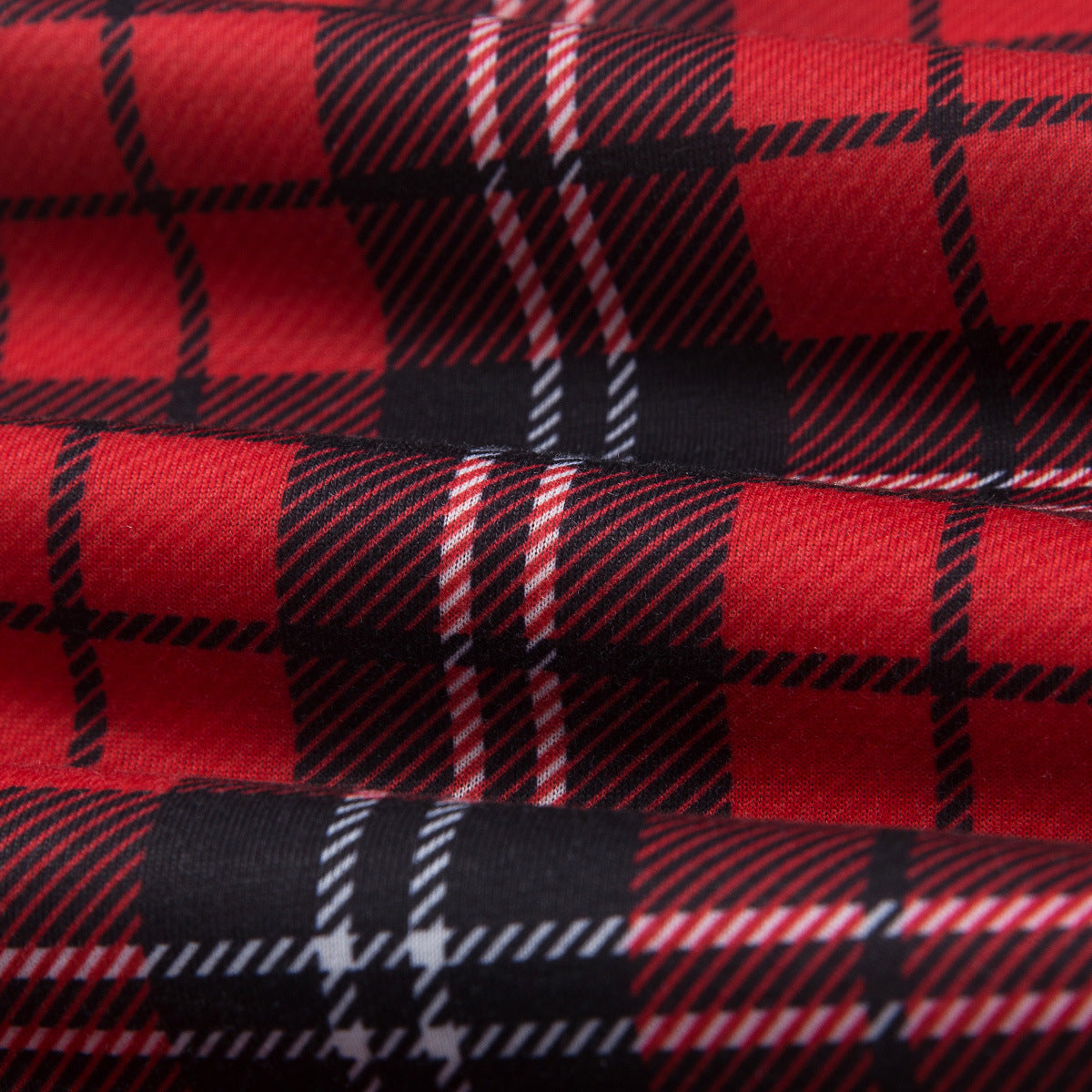 Rotes Weihnachts-Truck-Muster passende Familien-Weihnachtspajamas - Hundepajamas inklusive