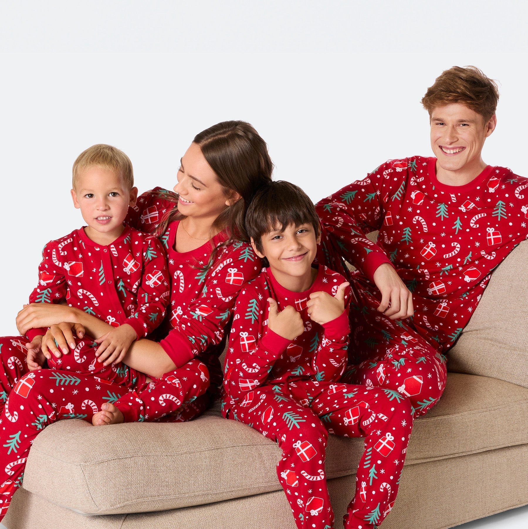 RedJolly | Damen Roter Weihnachtsmuster Pyjama Set für Festlichen Komfort