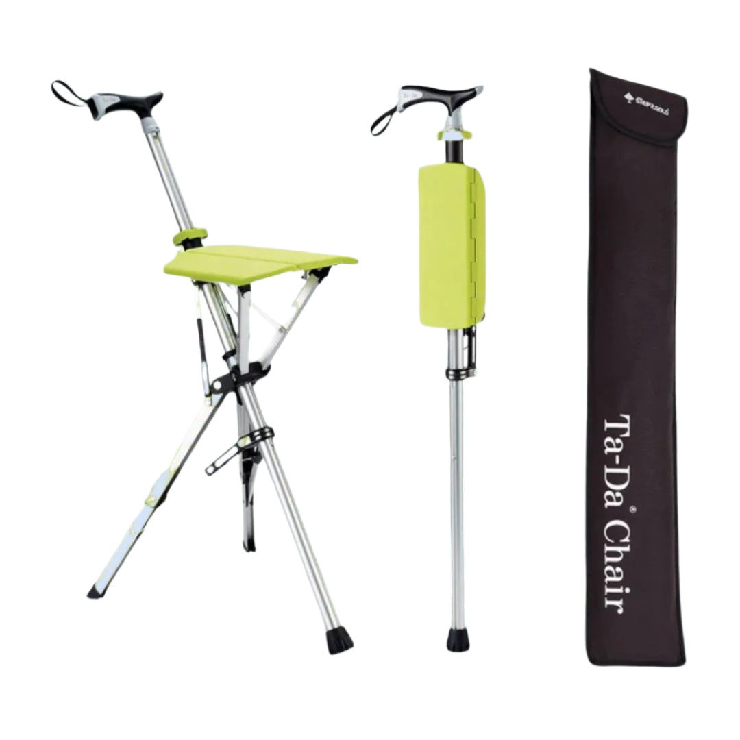 CrutchSeat | Zusammenklappbarer Hocker für Krücken – optimaler Komfort – ergonomisches Design – leicht und tragbar