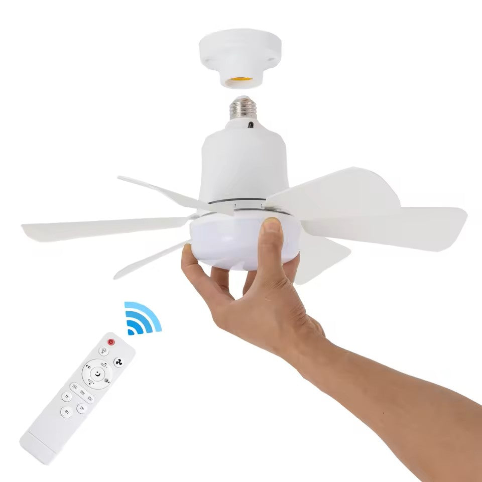 LuxeBreeze Tragbarer Deckenventilator & Licht | Elegante 2-in-1 Lösung mit Fernbedienung für Komfort und Stil