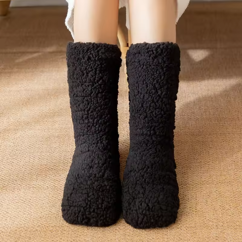 Fluffy Thermo Lounge Socken – Weiche Warme Plüsch Haussocken für Winterkomfort