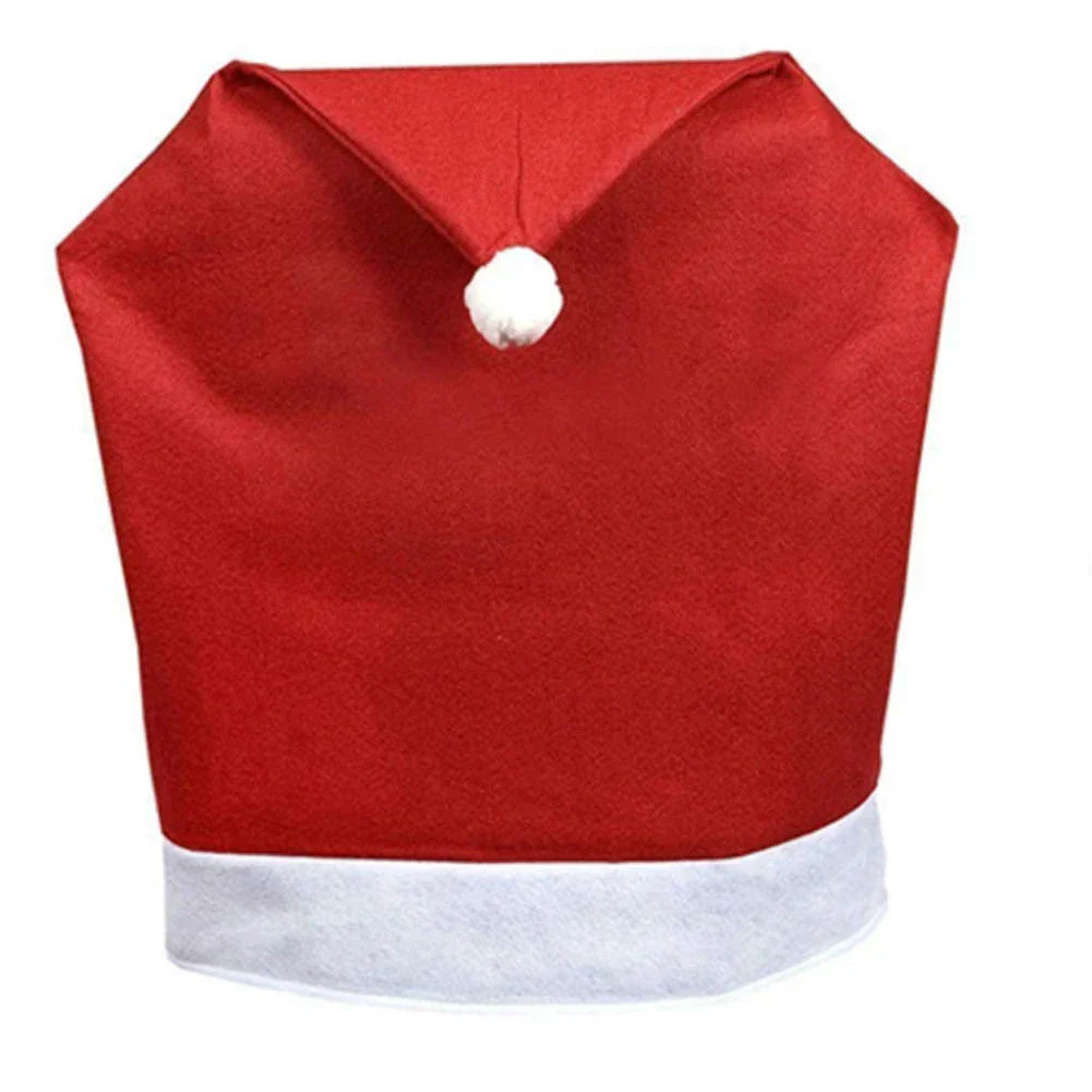 SantaSeat Weihnachts-Stuhlhussen – Set von dekorativen Stuhlhussen mit Weihnachtsmann-Design
