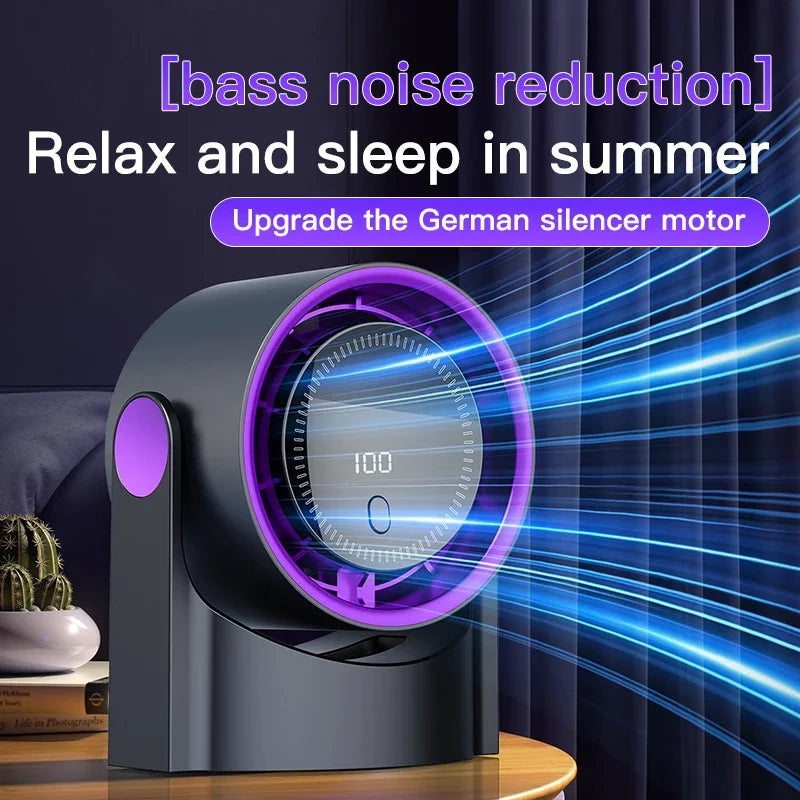 Airiqo USB Ventilator | Tragbar, flüsterleise und energieeffizient mit 100 Stufen