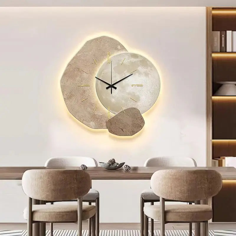 Skandinavische Luxuriöse Wanduhr – Modernes Design mit Beleuchtung