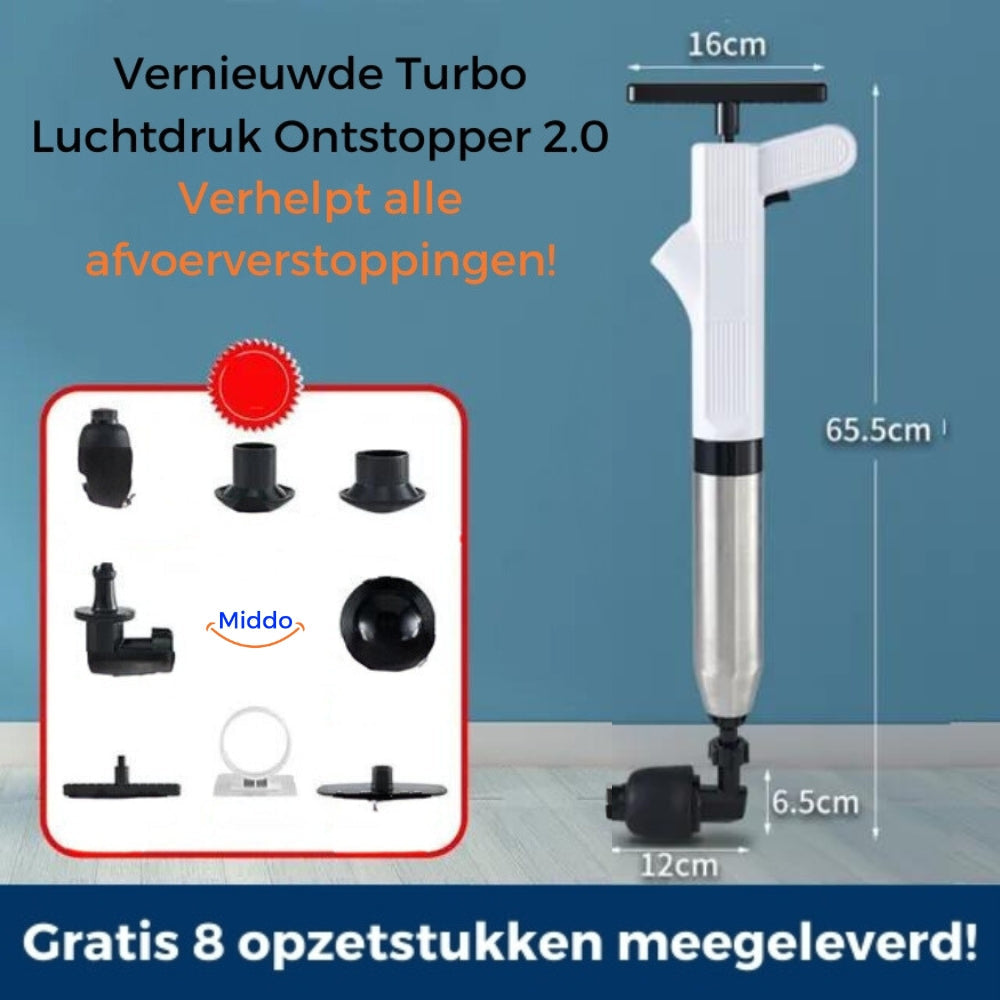 AquaLux Turbo Luftdruck-Rohrreiniger 2.0™ | Effektive Lösung für alle Ihre Abflussverstopfungen!