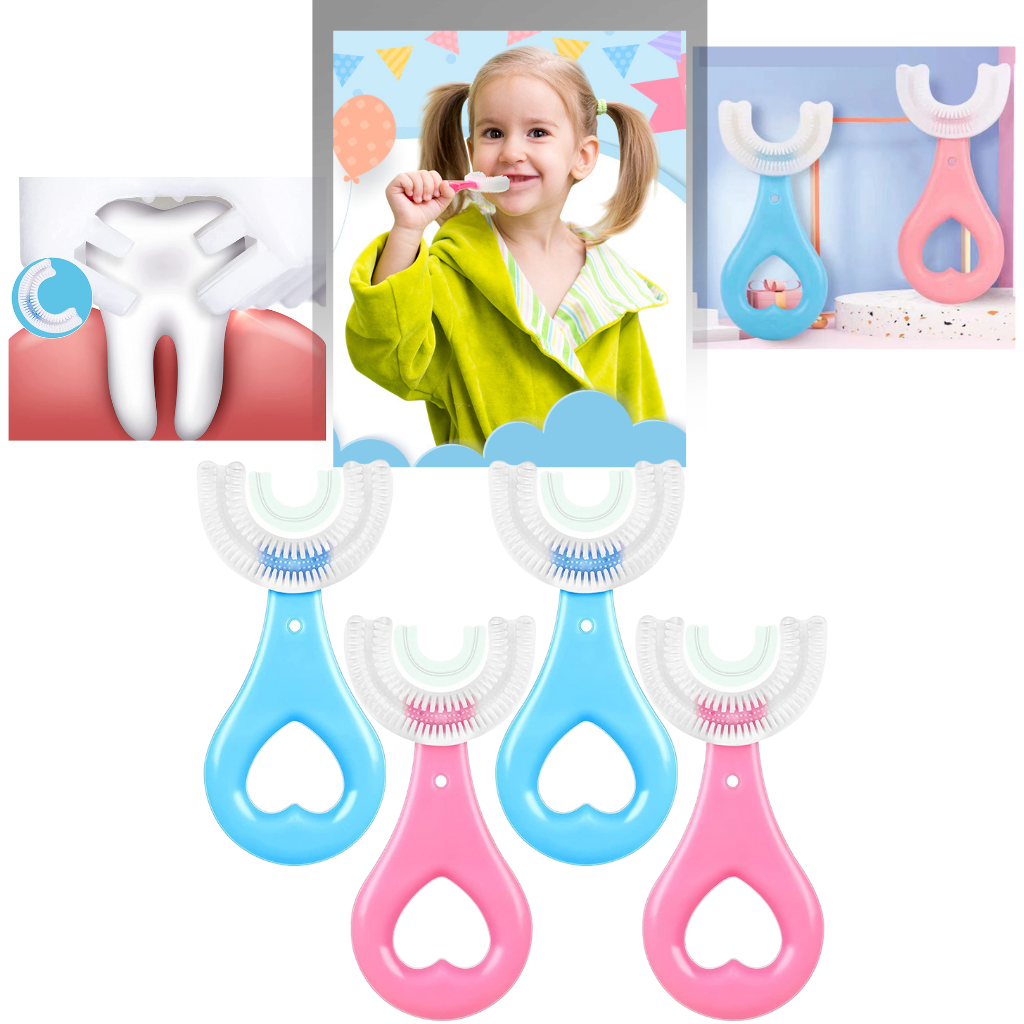 U-förmige Zahnbürste für Kinder (Packung mit 2)