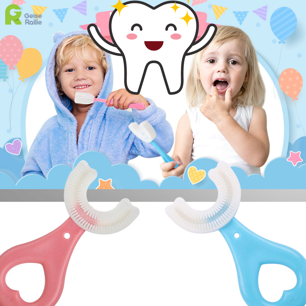 U-förmige Zahnbürste für Kinder (Packung mit 2)