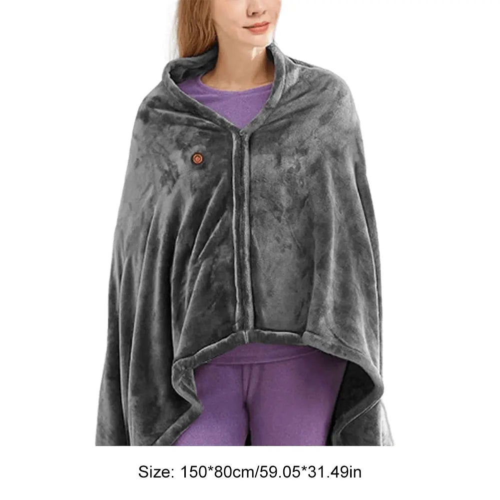 WarmHaven Heizbare Fleece-Decke – Drei Wärmegrade und USB-Anschluss für persönlichen Komfort