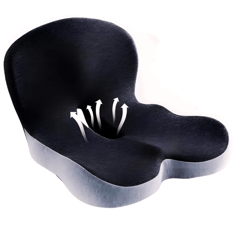 ErgoComfort Sitzkissen – Ergonomisches Memory-Schaumkissen für Rückenstütze und Komfort