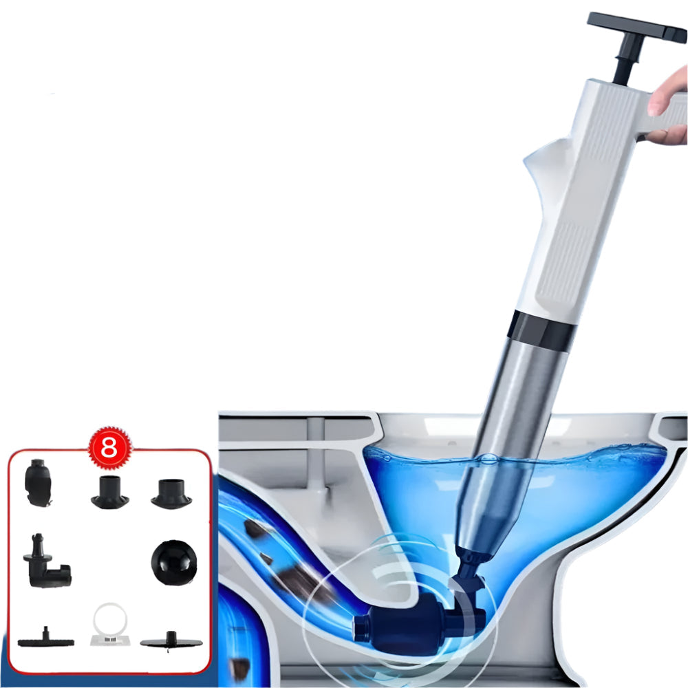 AquaLux Turbo Luftdruck-Rohrreiniger 2.0™ | Effektive Lösung für alle Ihre Abflussverstopfungen!