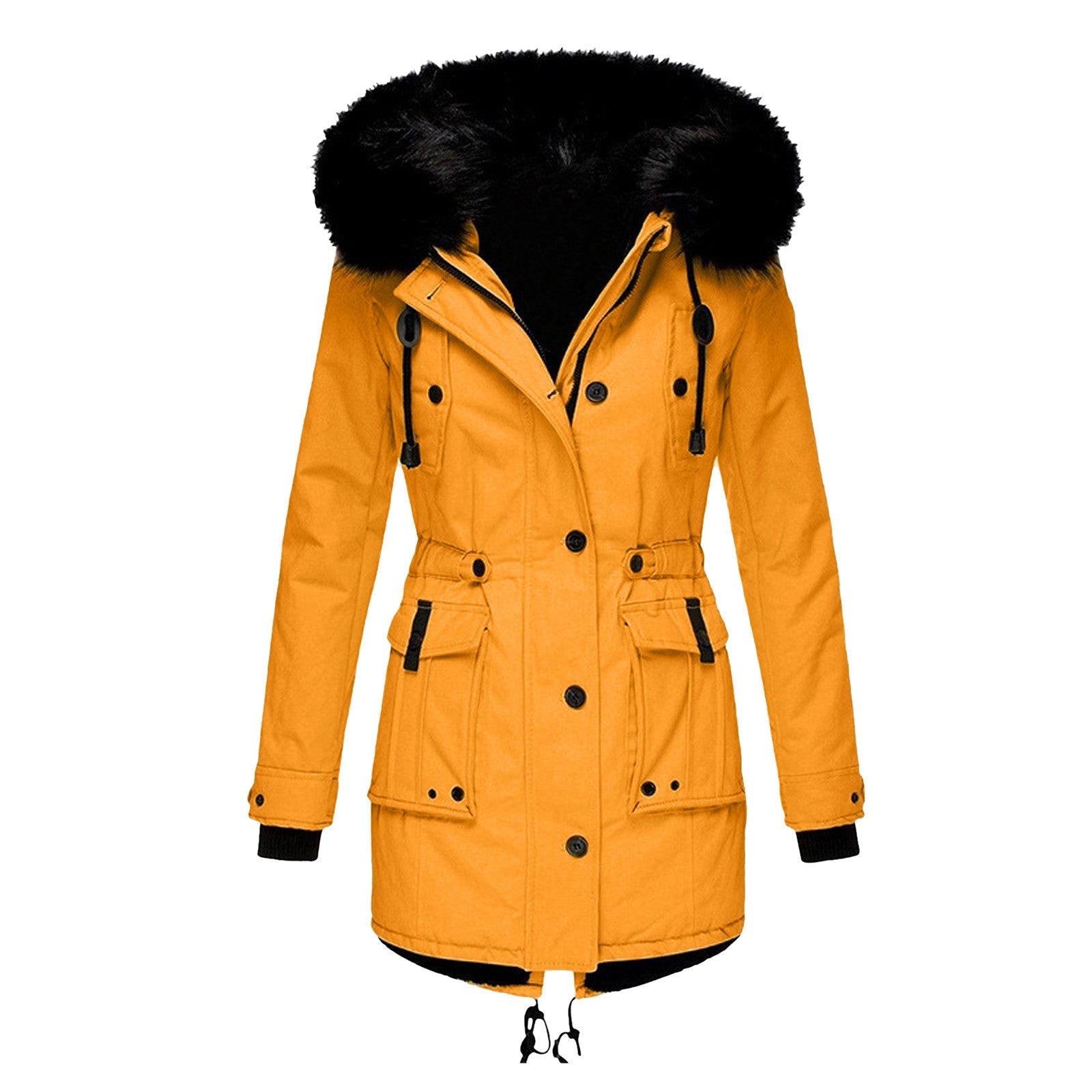 Warme Damenparka Elenora – Stilvolle Winterjacke mit Kunstfellkragen und Bequemer Passform