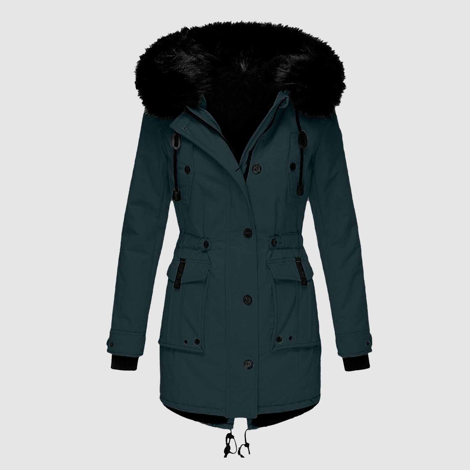 Warme Damenparka Elenora – Stilvolle Winterjacke mit Kunstfellkragen und Bequemer Passform
