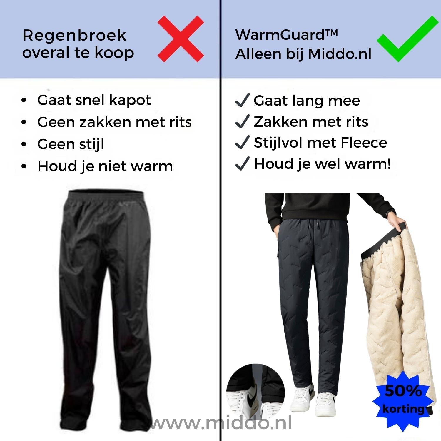 WarmGuard Fleece Hose | Fleece gefüttert & wasserdicht für ultimativen Komfort