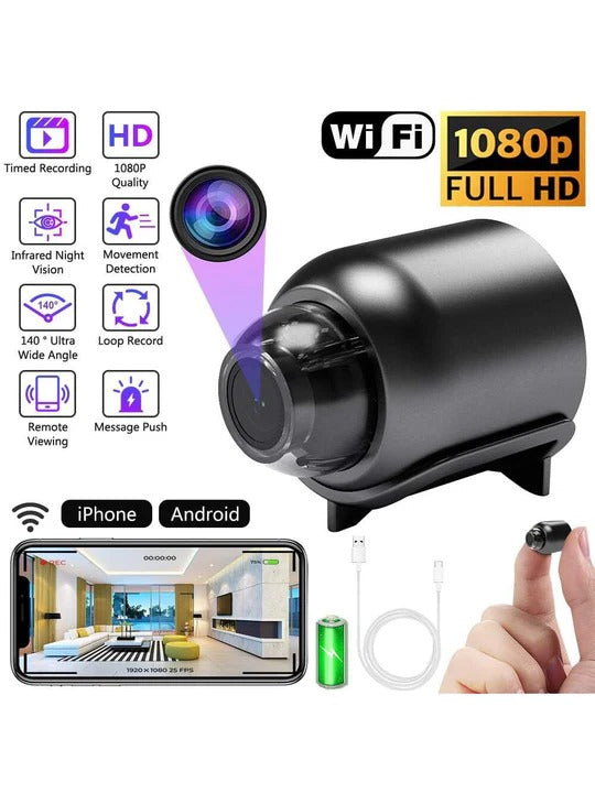 LuxeVision Mini Spionagekamera | Diskret und tragbar, ideal für Überwachung und versteckte Aufnahmen