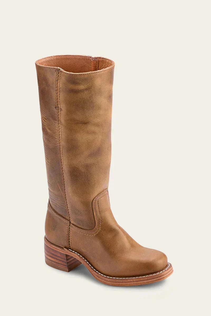 WesternSoul hohe Damenstiefel – stilvolle Lederoptik mit Blockabsatz und Western-Flair