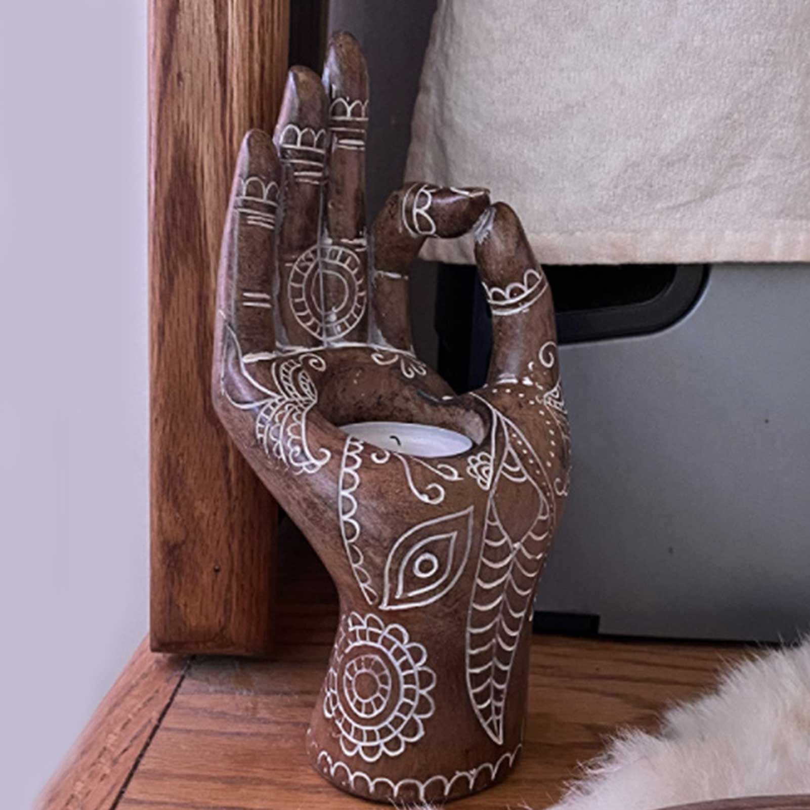 Buddha Hand Kerzenhalter - Zen Dekor - Gelassenheit