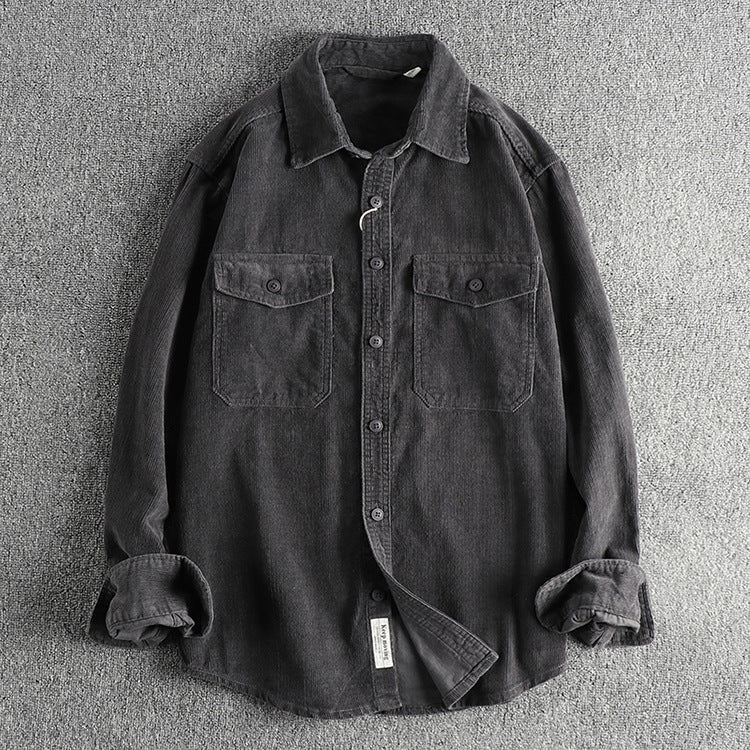 RetroRib Corduroy Hemd aus Baumwolle mit lockerer Passform